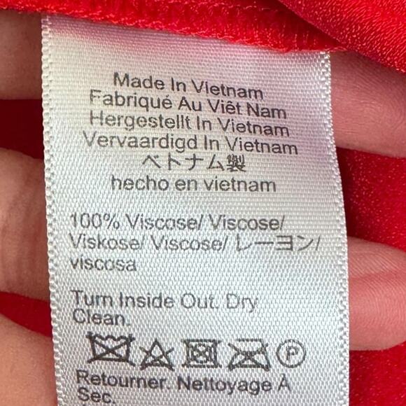 J.Crew Luxurious Red Shirtdress in Luster Crepe Size 00 - Picture 9 of 13